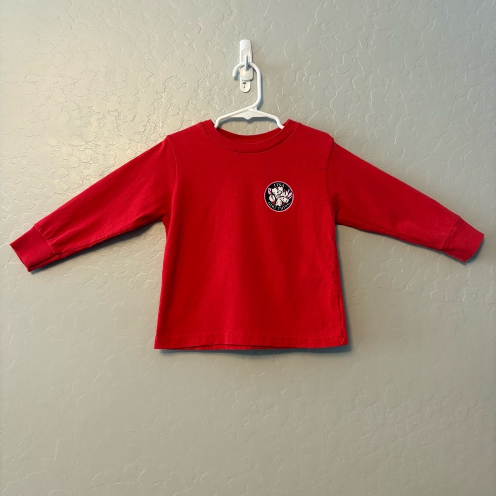 It's a girl thing red long sleeve tis the season Christmas tree Tshirt size M 4t